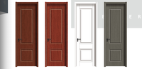 Porte de chambre intérieure en bois massif moderne sur mesure HEHAI avec isolation acoustique et prévention incendie, ouverture coulissante, usage domestique