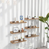Étagères murales flottantes en bois durables avec tiroir pour la décoration de la chambre - Design multifonctionnel mural