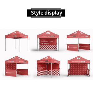 Tente de stand d'exposition pliable personnalisée 3x6 avec cadre en aluminium et parois latérales pour publicité extérieure - Product Image 6