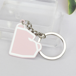 Nhà Máy Giá Tùy Chỉnh Thiết Kế Logo Kim Loại Keyring Hồng Khóa Trái Tim Phim Hoạt Hình Phim Hoạt Hình Lớp Phủ Men Móc Khóa - Product Image 2