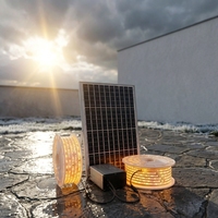 Bande LED solaire professionnelle IP65 de 10M à 100M, flexible, avec télécommande, pour projets paysagers commerciaux et résidentiels