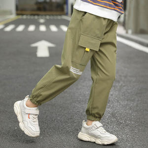 Pantalon cargo à grandes poches imprimé lettres noir kaki, best-seller en ligne, pantalon pas cher pour enfants, fabriqué en Chine - Product Image 4