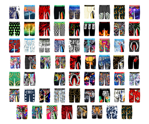 Valentine's Day Print Knitted Custom Breathable Quick Dry Anti-Bacterial <strong>Men's</strong> Boxer <strong>Briefs</strong> 3D Printed Logo Bamboo Fabric - Product Image 1