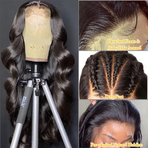 10A ragazza brasiliana un donatore Remy capelli vergini umani parrucca piena del merletto parrucca piena del merletto dei capelli umani dell'onda del corpo di alta qualità - Product Image 4