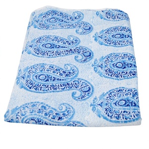 Tela de Algodón Voile Indio Tejida a Mano con Estampado Paisley Blanco para Camisas, Bolsos, Lencería, Cortinas, Fundas de Almohada - Venta al por Mayor - Product Image 2