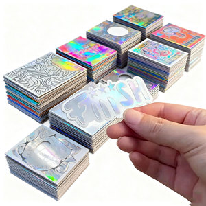 Fabricant OEM et ODM Autocollants holographiques en vinyle découpés en PVC blanc imperméable aux UVs personnalisés - Product Image 2