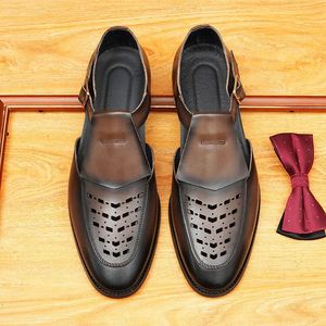 Chaussures habillées pour hommes de haute qualité à lacets avec semelle en caoutchouc souple durable et confortable, chaussures pour hommes faites à la main, nouveau style - Product Image 3