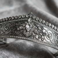 Couronne de mariée vintage baroque, diadème de reine en strass, style cour européenne, accessoire de cheveux pour mariage, fête, bal et concours de beauté
