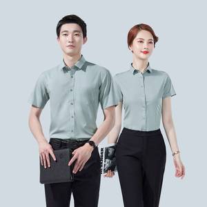 Vestido profesional de mujer para verano nueva camisa blanca de manga corta temperamento de negocios conjunto de ropa de trabajo delgada - Product Image 5