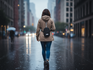 Piccolo Zaino Impermeabile da Viaggio con Tracolla in Nylon e Tasca Interna con Cerniera - Product Image 2