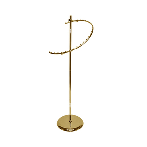 Expositor Circular Dorado para Ropa con <span class=keywords><strong>29</strong></span> Perlas para Tiendas Minoristas, Soporte de Metal de Lujo para Ropa de 1700 mm de Altura - Product Image 2