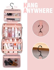 Bolsa de Aseo Versátil con Correa de Hombro Desmontable, Bolsa de Poliéster con Compartimento para Maquillaje y Joyas para Viajes y Uso Diario - Product Image 3