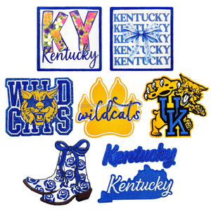 <span class=keywords><strong>Kentucky</strong></span> Temalı İşlemeli Yamalar, Wildcat, KY, Botlar ve Eyalet Tasarımları, Moda Projeleri için Özelleştirilebilir Ütüyle Yapıştırılan Yamalar - Product Image 1
