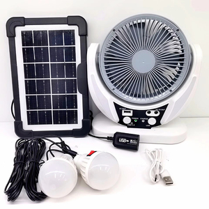 6 Inch <b>Solar</b> Fan <b>Portable</b> Rechargeable Electric Outdoor <b>Solar</b> Camping Fan Eco-Friendly <b>Solar</b> Fan With <b>Solar</b> <b>Panel</b> And Light - Product Image 1