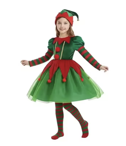 Disfraz de Duende Verde de Navidad, Cosplay de Papá Noel, para Niños y Niñas, HP Festive Party Xmas Cos, FCDR-043 - Product Image 2