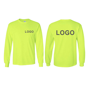 Maglietta da Lavoro a Maniche Lunghe Personalizzata UPF 50 Gialla Traspirante ad Asciugatura Rapida con Logo per Operai Edili - Product Image 5