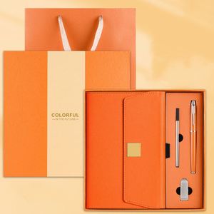 PU Leather Notebook Pen Bookmark Gift Box Set With Handbag Flip Cover Journal Custom Logo Executive Promotional Gift Kit - Product Image 2