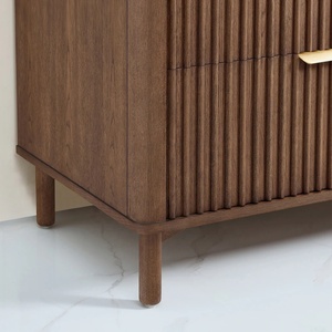 Mueble de <span class=keywords><strong>Baño</strong></span> de <span class=keywords><strong>Madera</strong></span> Maciza MDF Lacado de Primera Calidad, Espejo Moderno Personalizado, Tocador de Nogal con <span class=keywords><strong>Encimera</strong></span> de Mármol - Product Image 5