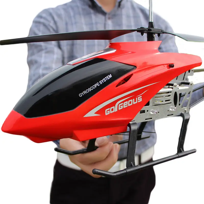 Pesawat Remote Control logam ukuran besar, mainan helikopter Rc besar tahan jatuh Model pesawat terbang ukuran besar 3,5 CH