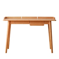 Bureau d'ordinateur en bois moderne pour le travail à domicile, table en bois simple