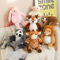 Sac à dos animal de simulation, modèle lion de dessin animé, sac à dos personnalisé girafe agneau, vente en gros directe usine
