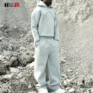 Tute Sportive da Uomo di Alta Qualità Personalizzate, Felpe e Pantaloni Sportivi Larghi, Completo Due Pezzi per Jogging - Product Image 1