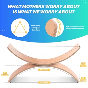 Planche d'équilibre en bois pour enfants, idéale pour l'intégration sensorielle, l'exercice, le yoga et les activités sportives et de divertissement – Offre Spéciale - Product Image 5