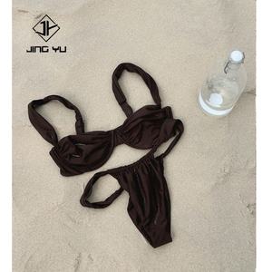Bikini deux pièces personnalisé en gros directement de l'usine, nouveau bikini éco-responsable pour femmes matures, maillot de bain à lanières 2024 - Product Image 5