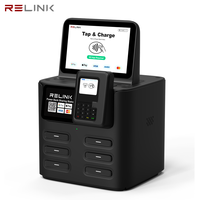 Distributeur automatique 6 emplacements pour gagner de l'argent, borne de recharge de téléphone portable, location de batterie externe 40W Type-C, écran publicitaire 8 pouces