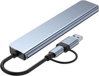 Concentrateur USB SYONG 7 en 2 ports USB-A et Type-C, station d'accueil 3.0, adaptateur multi-ports USB 2.0/3.0, hub multi-ports, répartiteur USB