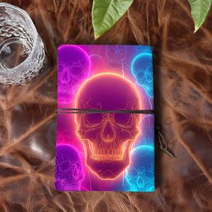 Bloc <span class=keywords><strong>de</strong></span> notas A6 adecuado para anotaciones <span class=keywords><strong>de</strong></span> guiones <span class=keywords><strong>de</strong></span> estudiantes <span class=keywords><strong>de</strong></span> <span class=keywords><strong>teatro</strong></span> y horarios <span class=keywords><strong>de</strong></span> ensayo con calaveras <span class=keywords><strong>de</strong></span> colores neón en un grupo Pa - Product Image 3