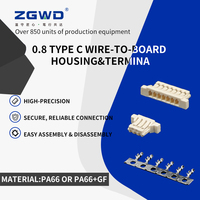 Conector de Cable a Placa PCB, Conector WTB, Conectores LED Chapados en Oro Macho con Paso de 0.8 mm