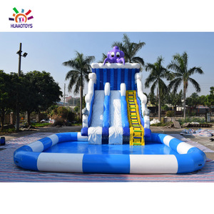 Đường trượt nước thương mại chất lượng tốt nhất với hồ bơi có lâu đài bơm hơi cho người lớn - Product Image 1