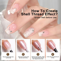 Vernis à ongles Gel UV sans HEMA en coquille de fil nacré populaire célébrité Standard lampe à LED durci bouteille emballage Art utilisation