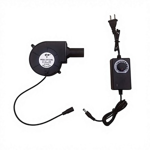9733 Turbo Blower 1.2A 12V DC Kipas Kompor Pemanas Volume Udara Besar untuk Kompor Minyak Bekas, Kompor Barbekyu, dan Kompor Kayu dengan Pengontrol Kecepatan - Product Image 1