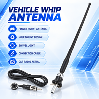 Antenne de voiture AM FM passive flexible à montage par trou avec câble coaxial pour récepteur stéréo automobile