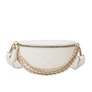 Bolsa feminina para cinto de couro, bolsa feminina preta com cordão cruzado - Product Image 2