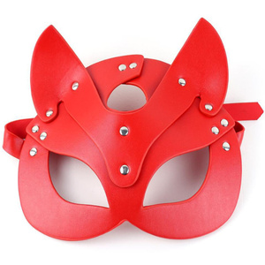 Maschere in Costume da donna per Cosplay maschera da donna in pelle di Halloween per maschera di gatto mezza faccia da donna - Product Image 2