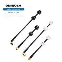 Antena FPV Elemen Ganda 5.8GHz 4.7dBi High Gain Omni RHCP Transmisi Gambar Udara SMA untuk Drone Balap Kacamata FPV