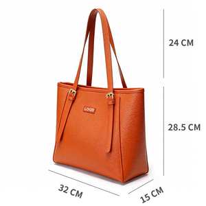 ออกแบบกระเป๋าถือพิมพ์โลโก้ตามสั่ง กระเป๋าโท้ทลาย<span class=keywords><strong>ลิ้นจี่</strong></span>คุณภาพสูง กระเป๋าถือหนัง PU สำหรับผู้หญิง เป็นมิตรกับสิ่งแวดล้อม - Product Image 3