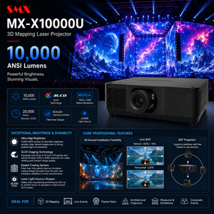 Proyector Láser de 10000 Lúmenes, Pantalla Inflable para Grandes Espacios, Proyección Profesional para Exteriores, Proyector de Cine para Exteriores 3LCD WUXGA - Product Image 1