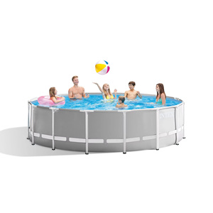 Piscine hors sol <span class=keywords><strong>INTEX</strong></span> 26726 <span class=keywords><strong>Prism</strong></span> Round Frame Premium, 4,57 m x 1,22 m, ensemble de piscine ultra-robuste pour l'extérieur - Product Image 1