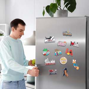 Venta al por Mayor de Decoración para Refrigerador con Diseño Personalizado en 3D, Forma Metálica, Impermeable, Estilo Art Deco, Ciudades, Atracciones Turísticas, Decoración para el Hogar, Promocional - Product Image 6