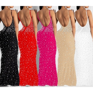 ชุดเดรสคล้องคอประดับพลอยเทียมสำหรับผู้หญิงชุดไนท์คลับสุดเซ็กซี่สินค้าออกใหม่ - Product Image 2