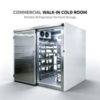 Nouveau congélateur commercial en acier inoxydable pour chambre froide, avec ventilateur évaporateur à économie d'énergie pour cuisine