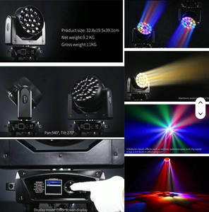 Luz Móvil con Zoom de 19x15w, Luces LED para DJ, Luz Móvil de Discoteca, Barra de Luz LED para Escenario - Product Image 5