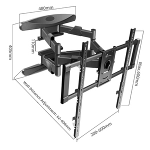 Swelix dy638d dọc xoay chuyển động đầy đủ màn hình phẳng có khớp nối TV núi cánh tay tường mạnh mẽ <span class=keywords><strong>Bracket</strong></span> đối với 50-80 inch Vesa 400x400 - Product Image 1
