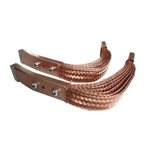 Hot Selling Customized Flexible Busbar Copper Electric Connector For Earthing Connection
