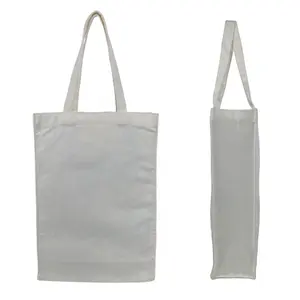 Düz beyaz pamuk kanvas Tote çanta kullanımlık toptan sevkiyat poşetleri boş özel Logo bez alışveriş çantası