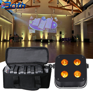 ไฟพาร์ LED ไร้สาย IR4 จำนวน 4 ชิ้น พร้อมกระเป๋า 4x12W RGBAW+UV สำหรับงานแต่งงานและไฟดีเจ - Product Image 1